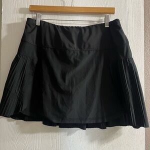 Lucky In Love Skirt Black Pleated Tiered Pull On Tennis Activewear Women Sz L